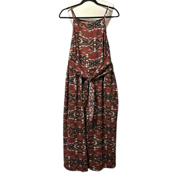 Anthropologie Greylin Macie Wide Leg Jumpsuit Tribal Print Earth Tones Southwest - Picture 1 of 16